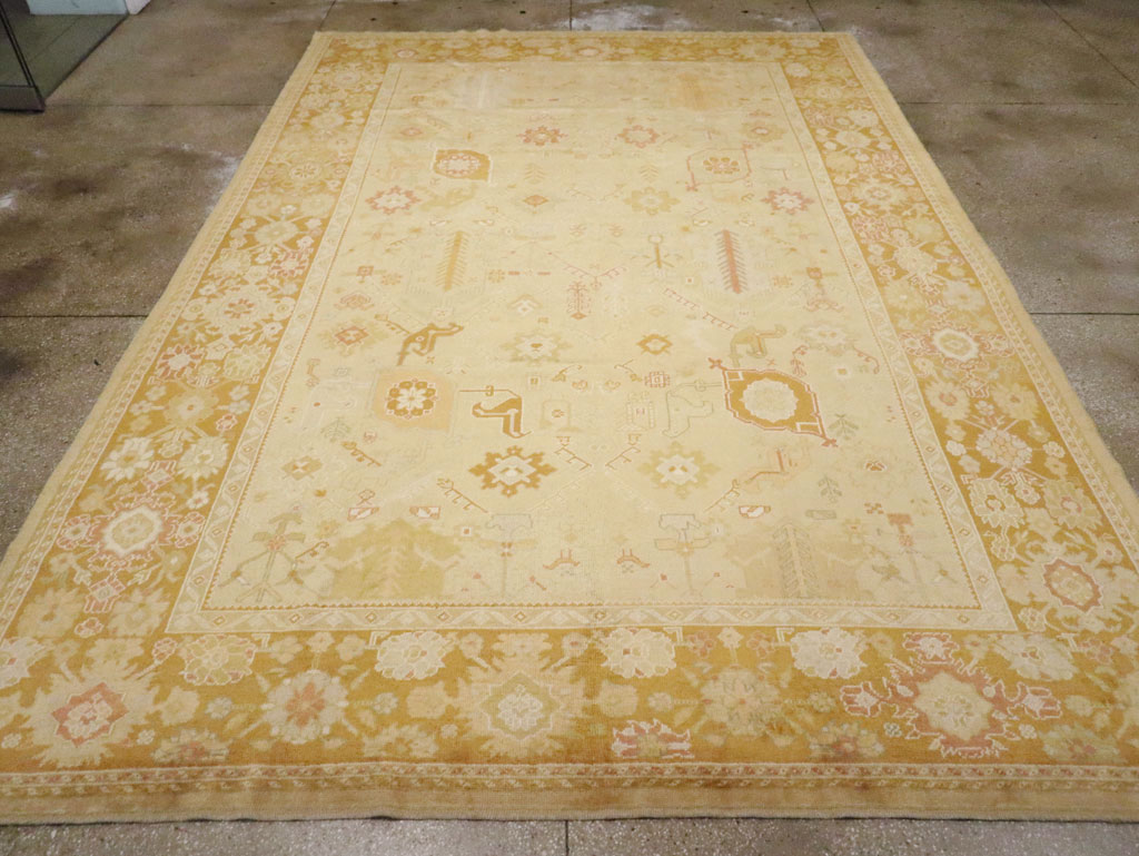 Modern Turkish Oushak Room Size Carpet, No.30791 - Gss