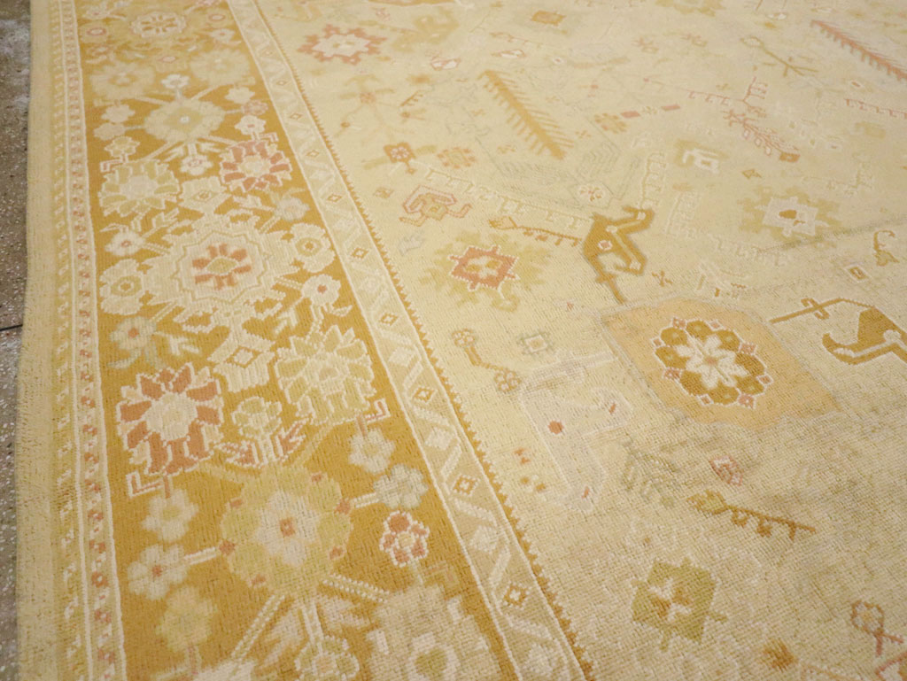 Modern Turkish Oushak Room Size Carpet, No.30791 - Gss