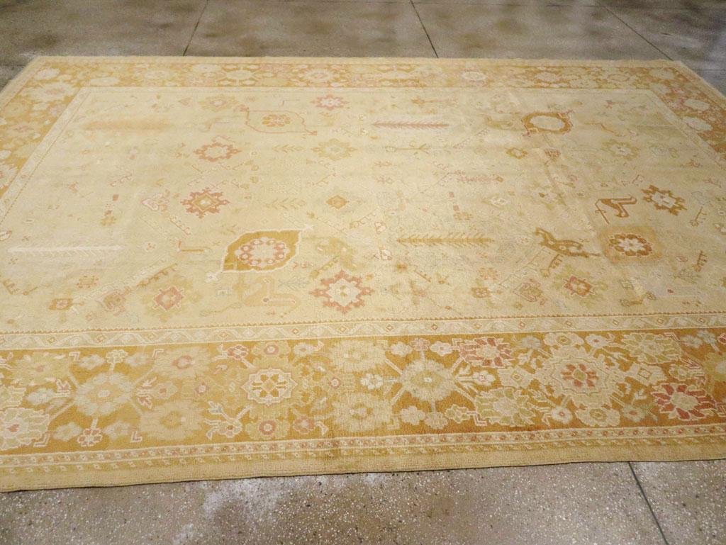 Modern Turkish Oushak Room Size Carpet, No.30791 - Gss