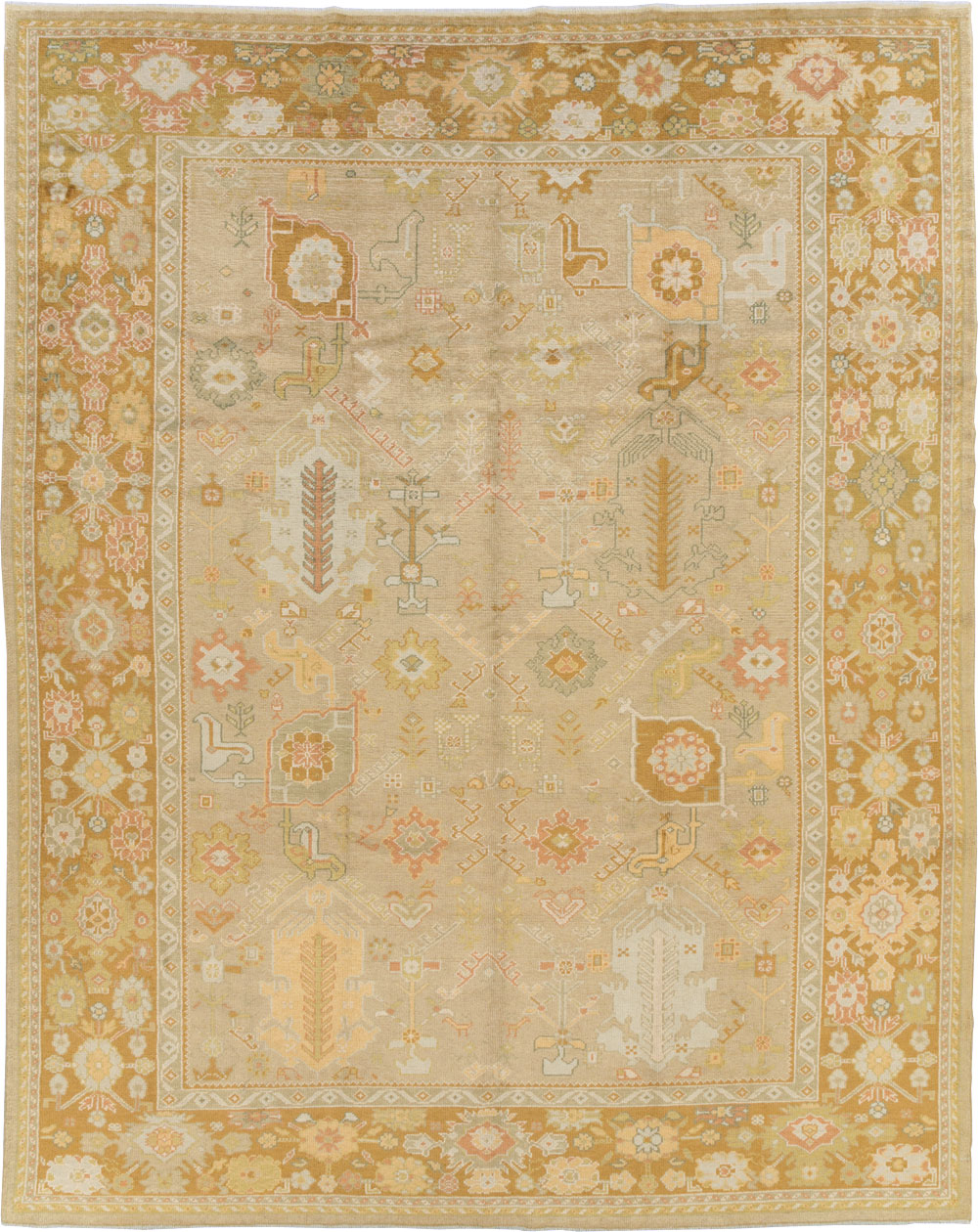Contemporary Turkish Oushak Room Size Carpet, No.30792 - Gss
