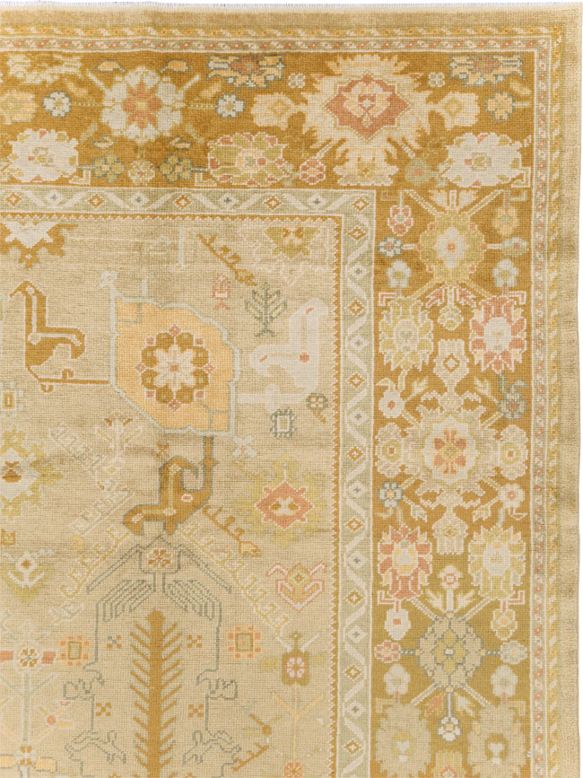 Contemporary Turkish Oushak Room Size Carpet, No.30792 - Gss