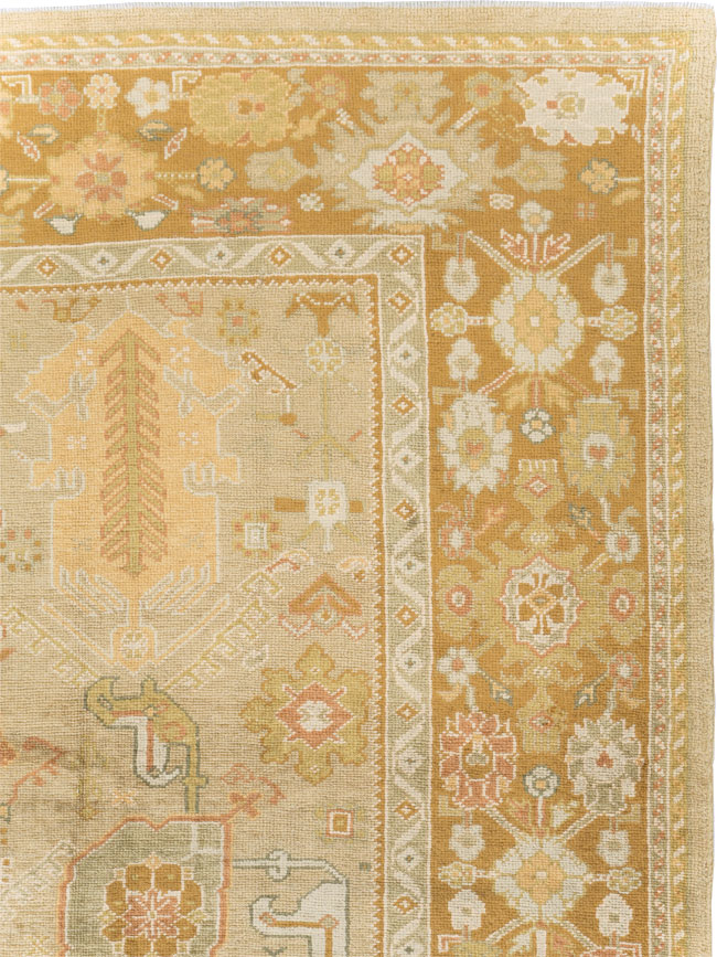 Contemporary Turkish Oushak Room Size Carpet, No.30792 - Gss