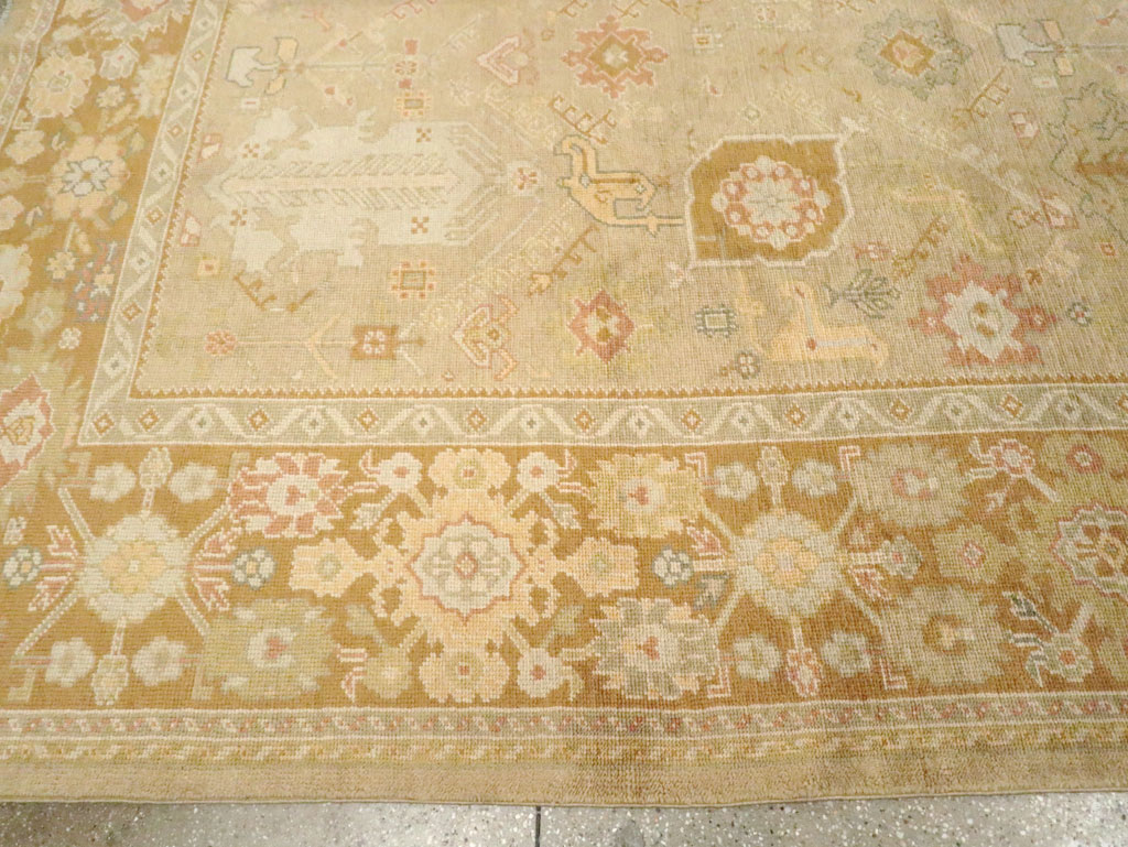 Contemporary Turkish Oushak Room Size Carpet, No.30792 - Gss