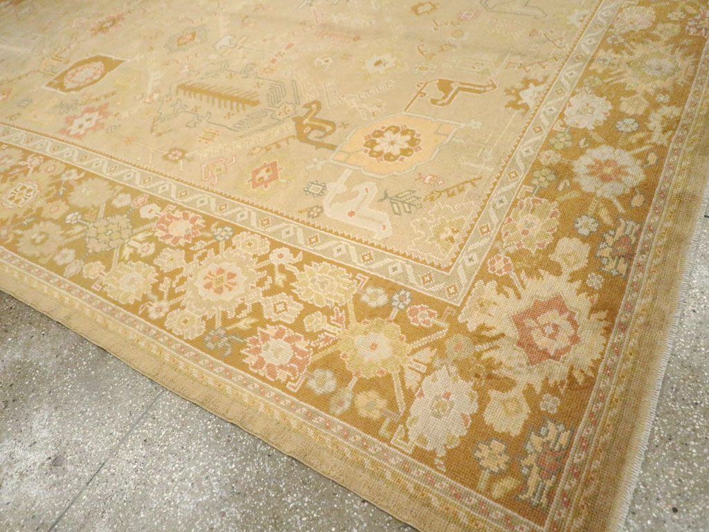 Contemporary Turkish Oushak Room Size Carpet, No.30792 - Gss