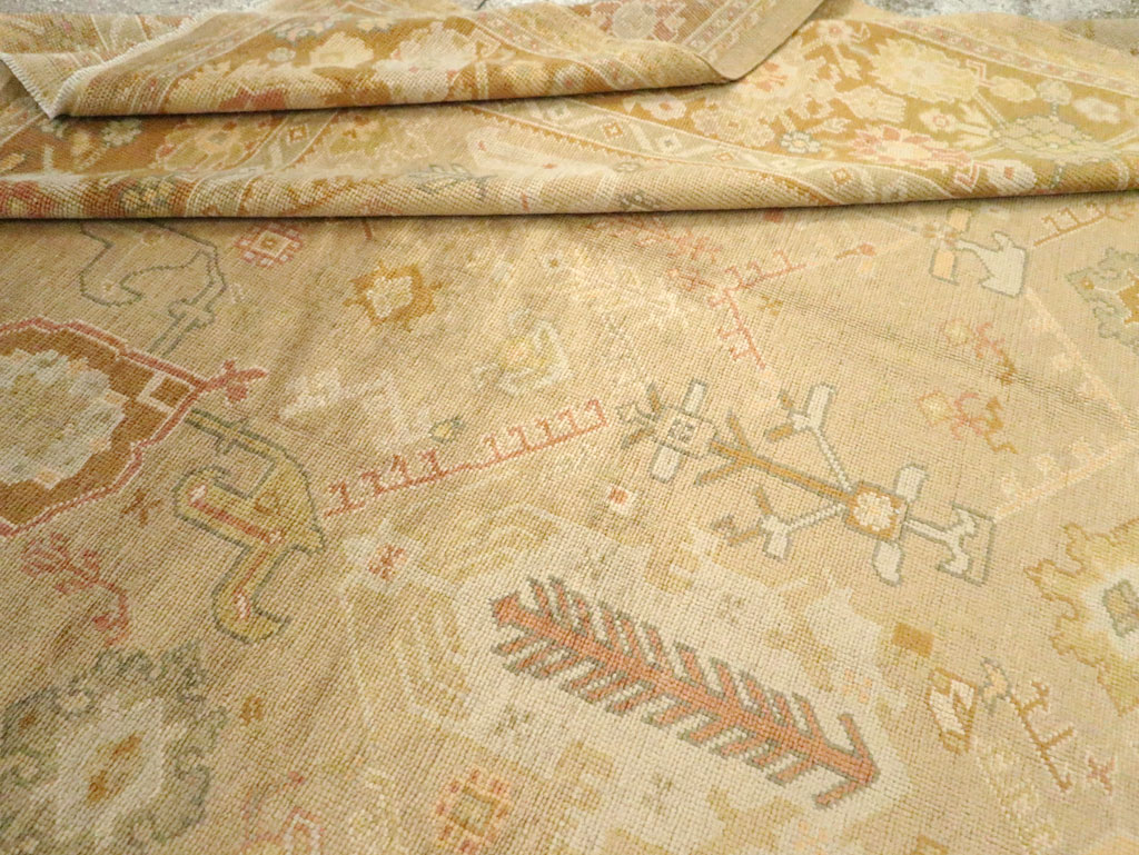 Contemporary Turkish Oushak Room Size Carpet, No.30792 - Gss