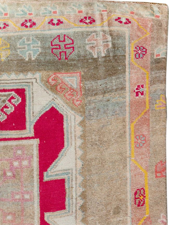 Vintage Turkish Anatolian Wide Gallery Runner, No.30799 - Gss