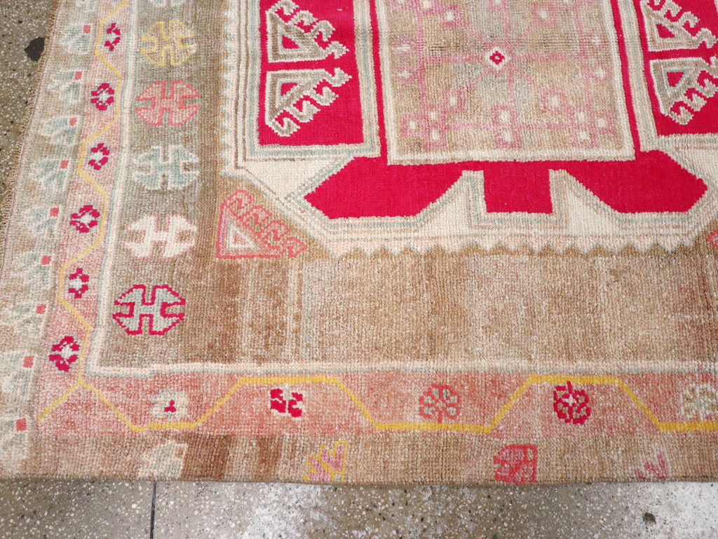Vintage Turkish Anatolian Wide Gallery Runner, No.30799 - Gss