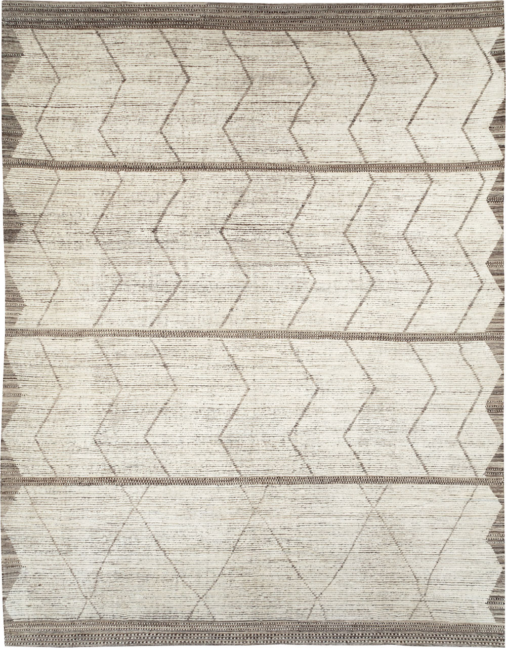 Moroccan Inspired Contemporary Turkish Large Room Size Carpet, No.30801 - Gss