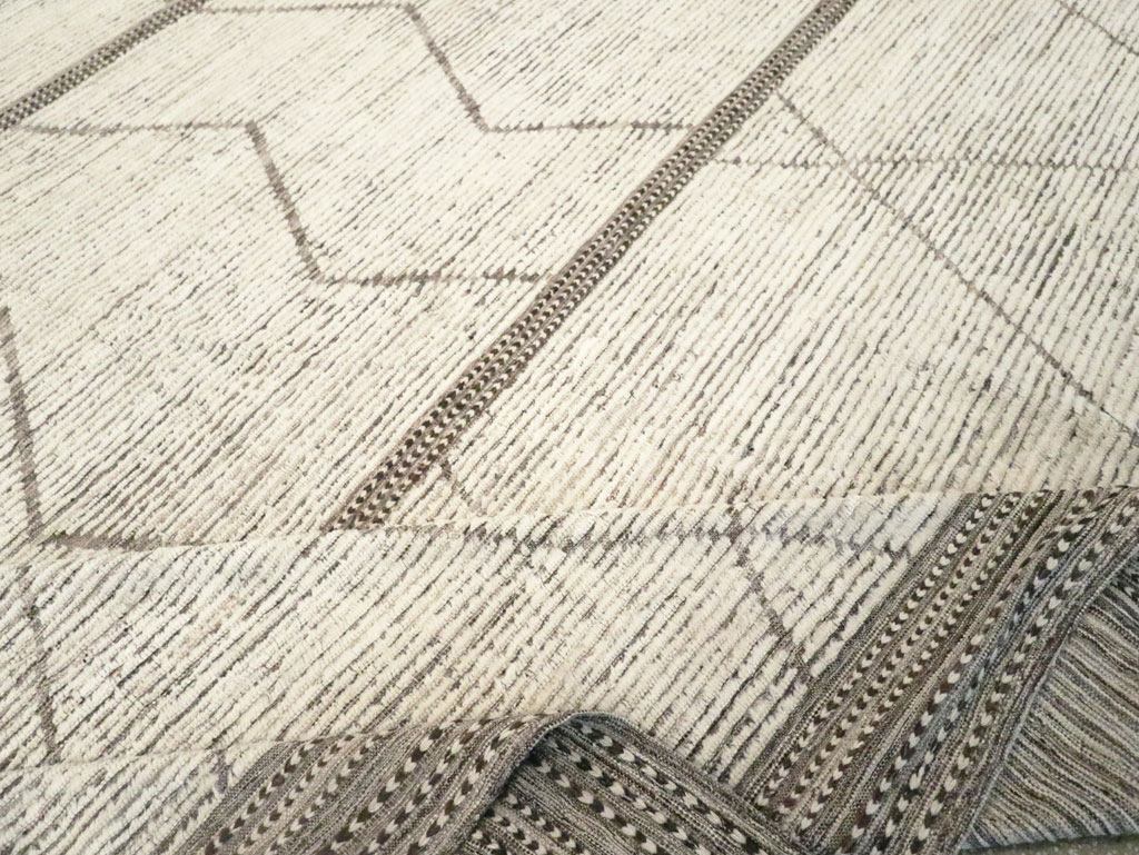 Moroccan Inspired Contemporary Turkish Large Room Size Carpet, No.30801 - Gss