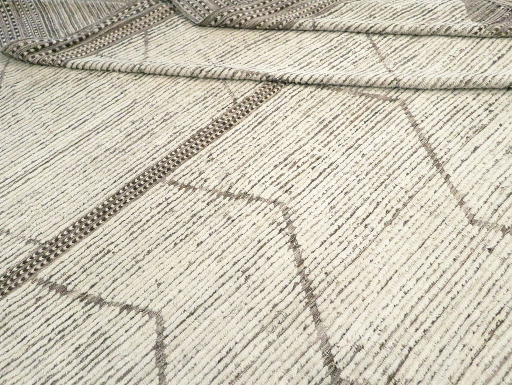 Moroccan Inspired Contemporary Turkish Large Room Size Carpet, No.30801 - Gss