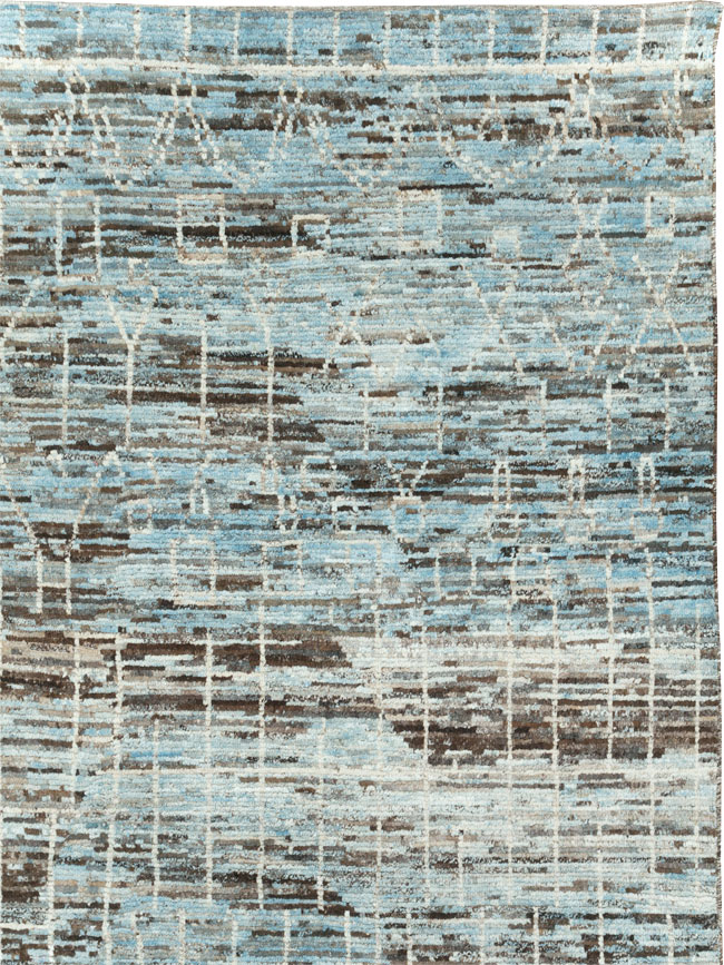 Moroccan Inspired Contemporary Turkish Room Size Carpet, No.30804 - Gss