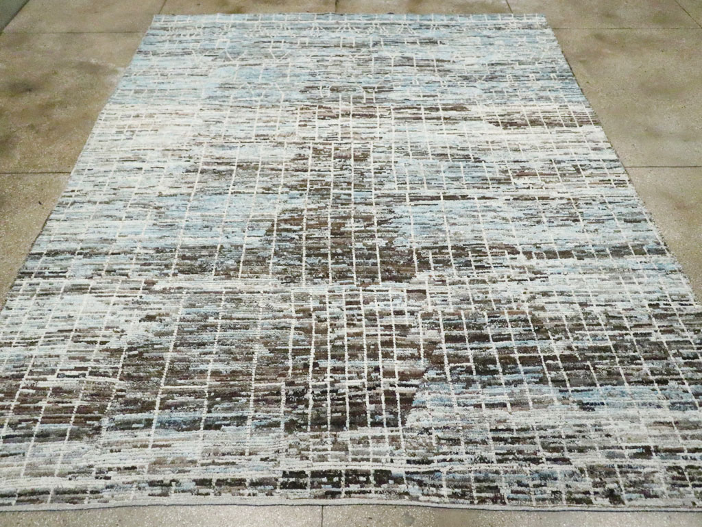 Moroccan Inspired Contemporary Turkish Room Size Carpet, No.30804 - Gss