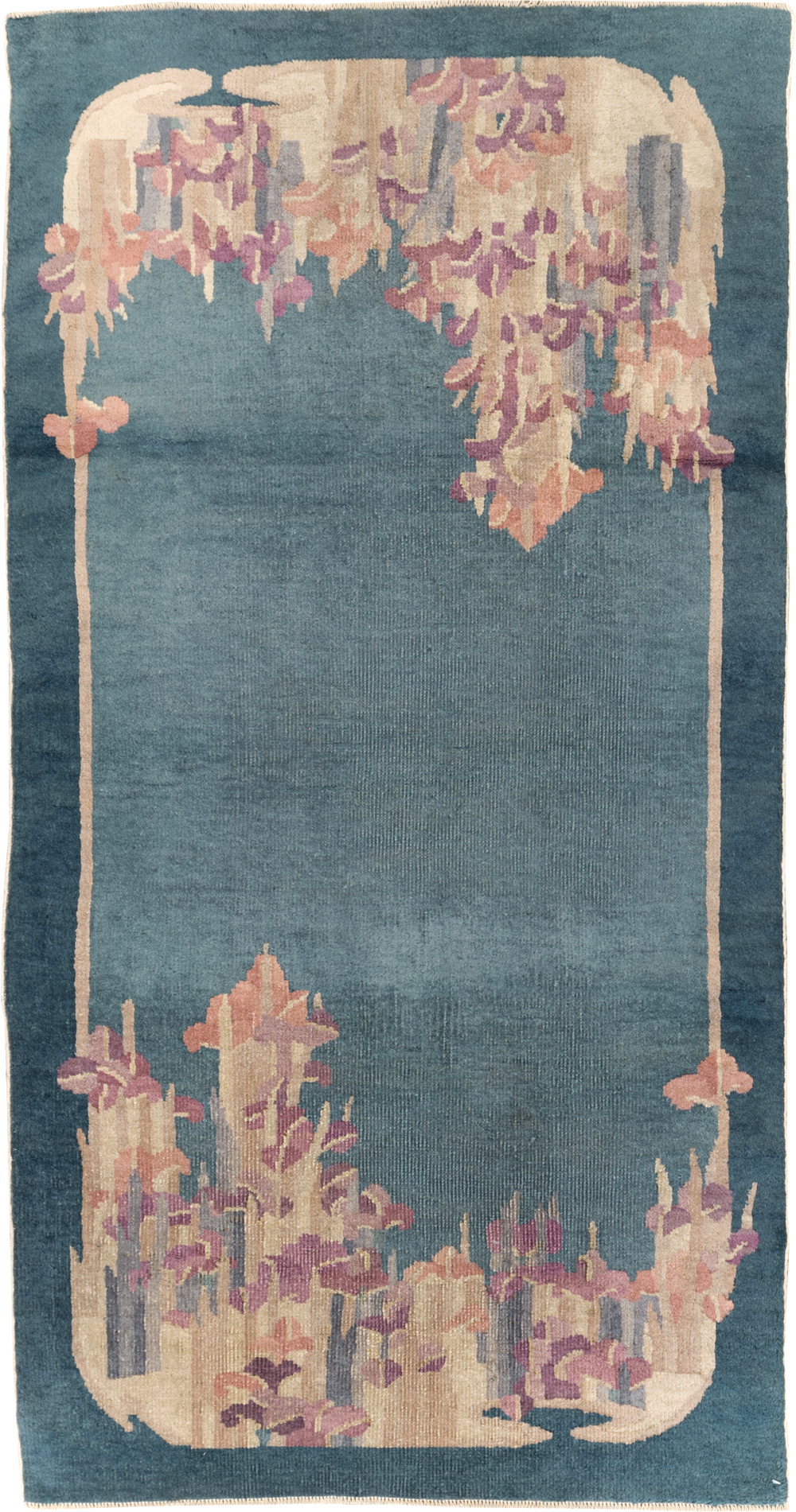 Vintage Chinese Art Deco Throw Rug, No.30813 - Gss