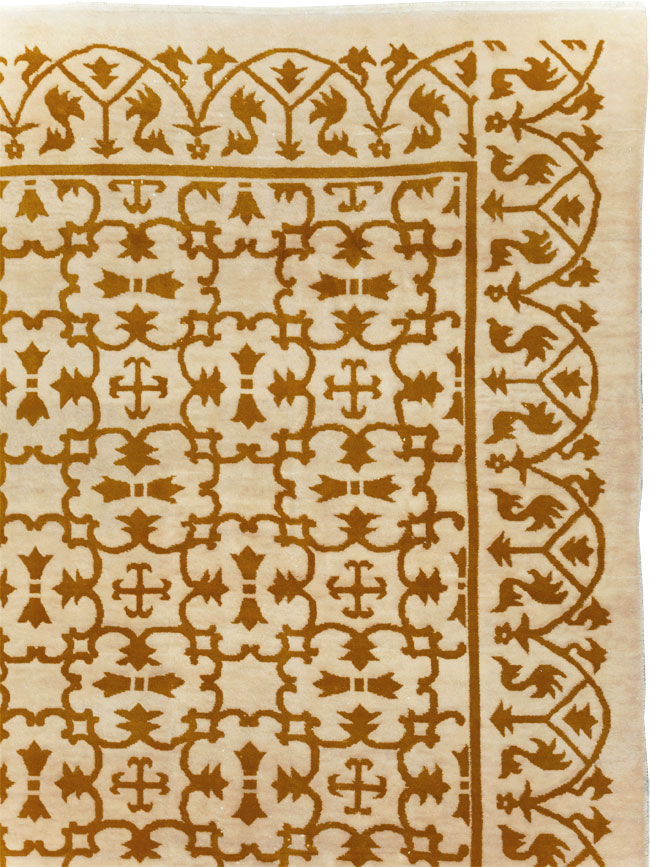 Vintage Indian Continental Large Room Size Carpet, No.30814 - Gss