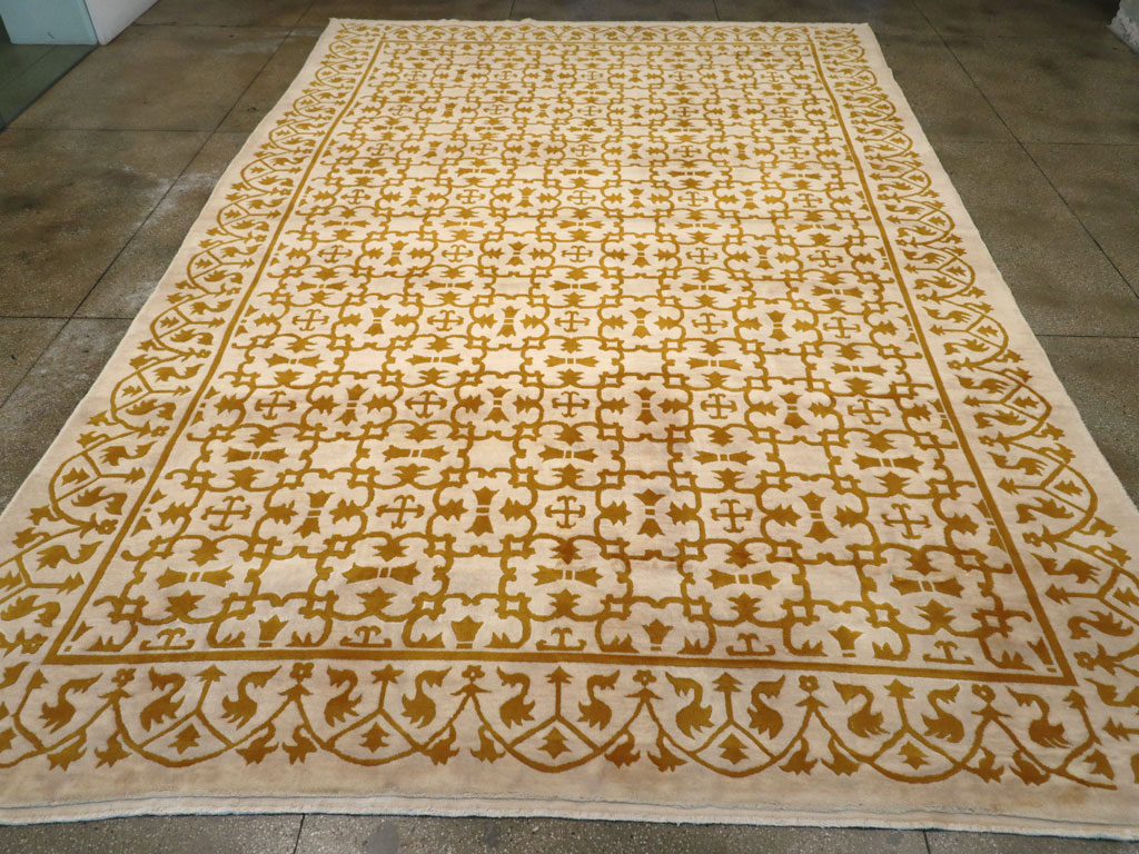 Vintage Indian Continental Large Room Size Carpet, No.30814 - Gss