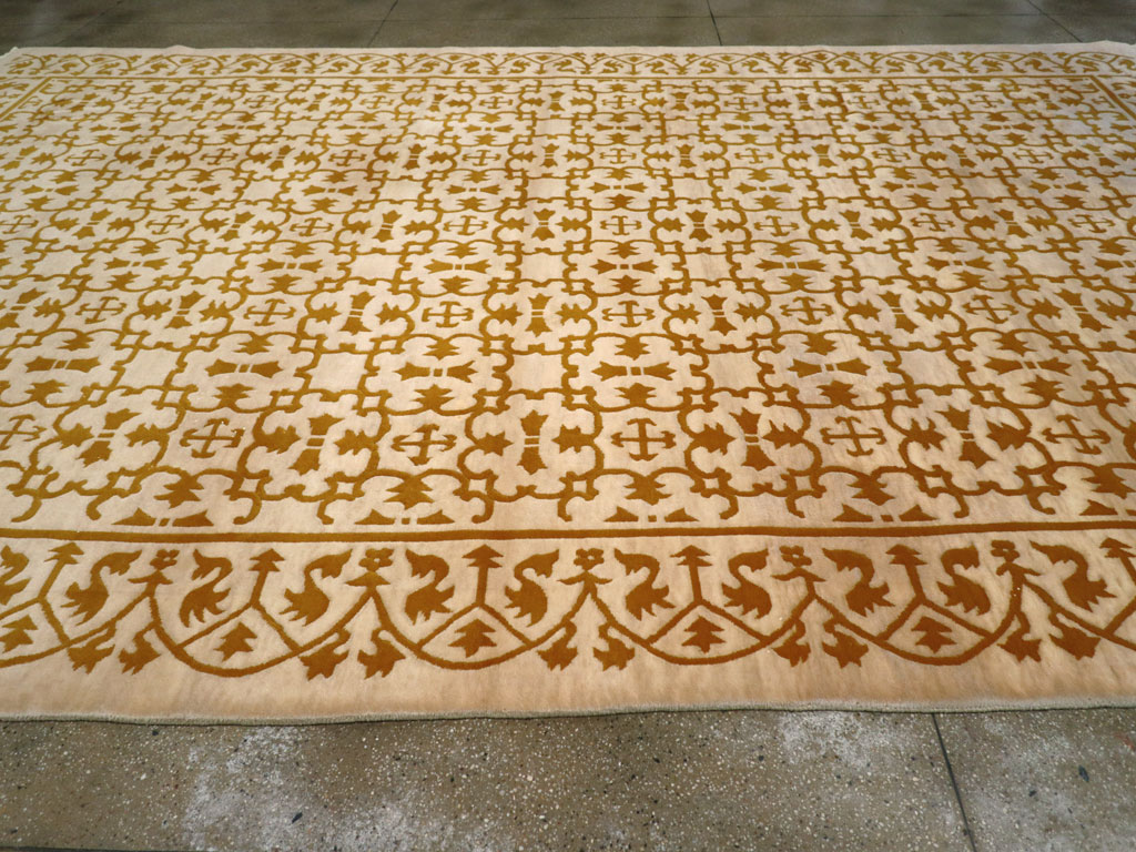 Vintage Indian Continental Large Room Size Carpet, No.30814 - Gss