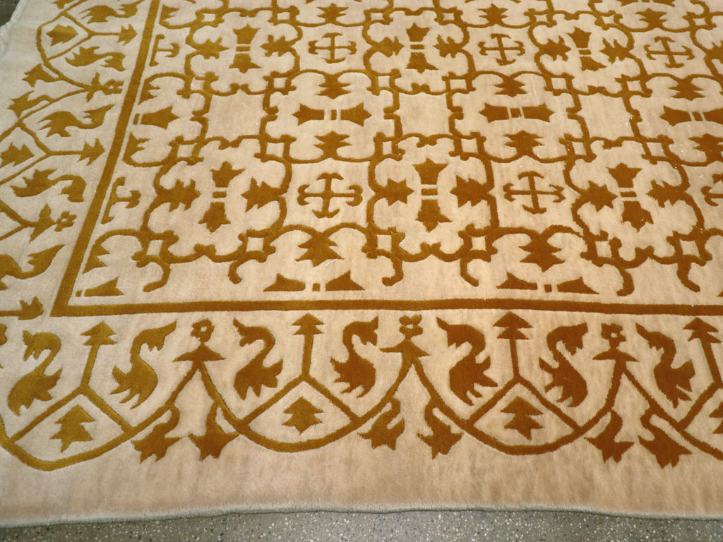 Vintage Indian Continental Large Room Size Carpet, No.30814 - Gss