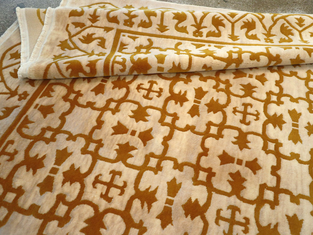 Vintage Indian Continental Large Room Size Carpet, No.30814 - Gss