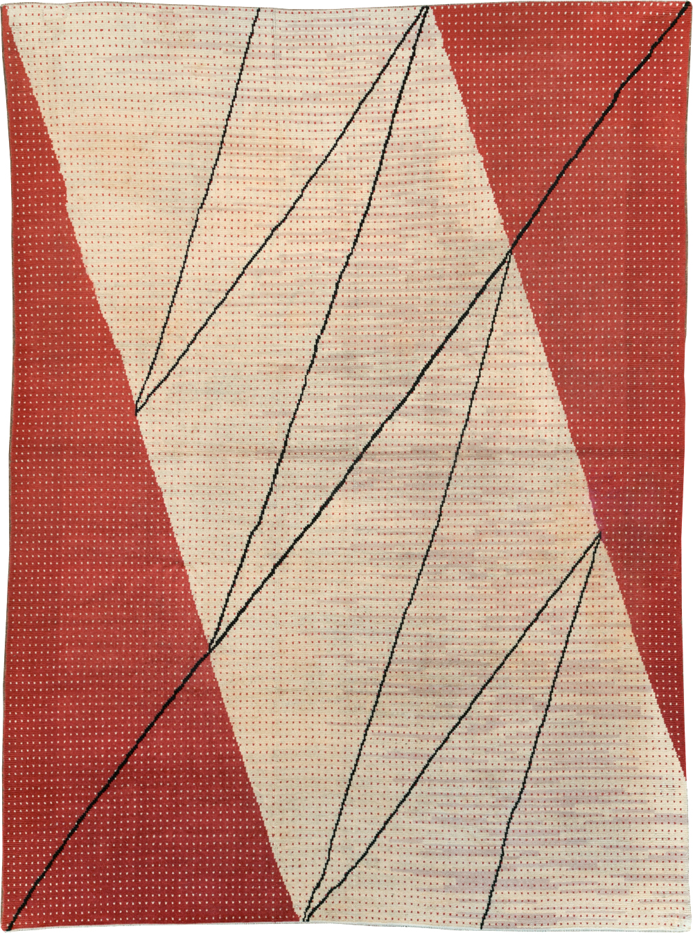 Vintage Czech Art Deco Large Room Size Carpet By Antonin Kybal, No.30824 - Gss