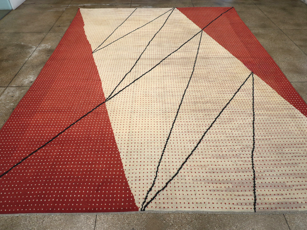 Vintage Czech Art Deco Large Room Size Carpet By Antonin Kybal, No.30824 - Gss