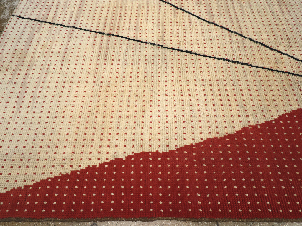 Vintage Czech Art Deco Large Room Size Carpet By Antonin Kybal, No.30824 - Gss