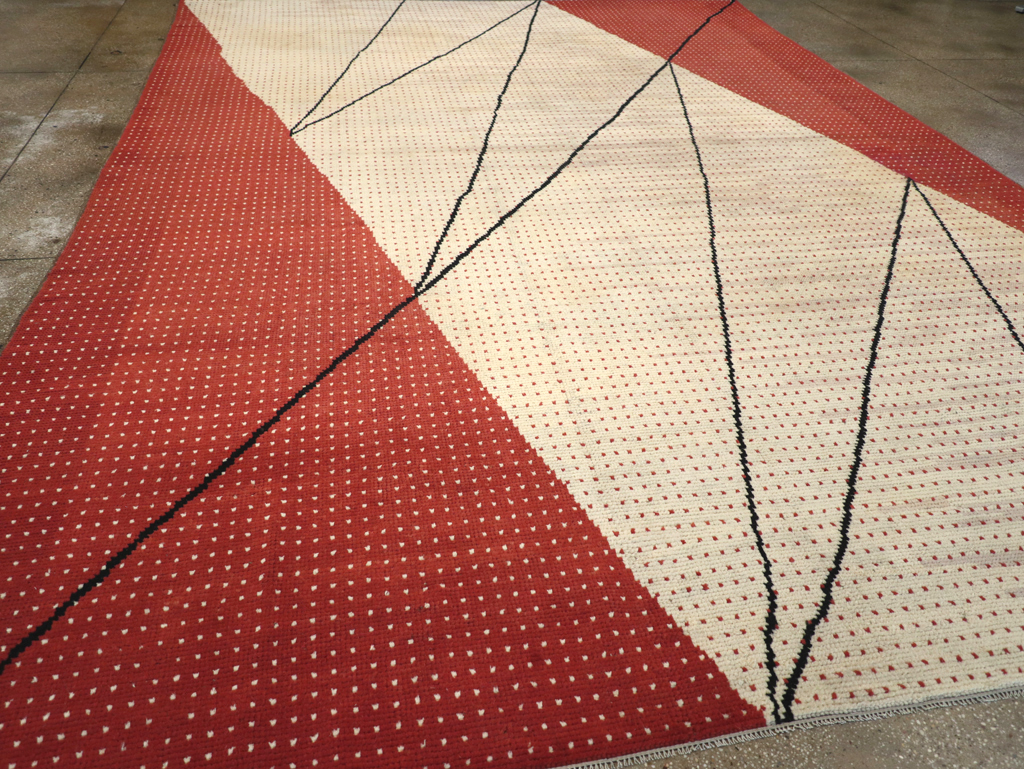 Vintage Czech Art Deco Large Room Size Carpet By Antonin Kybal, No.30824 - Gss