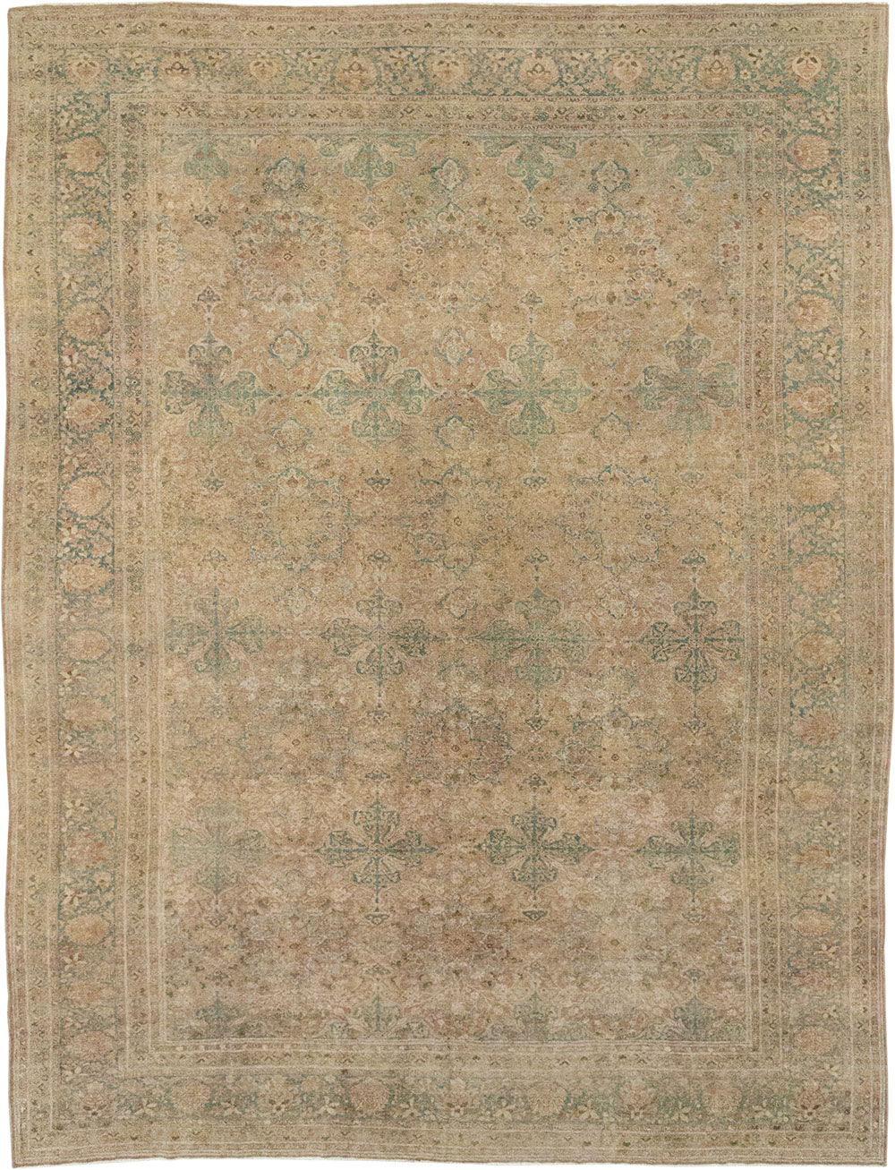 Antique Persian Mashad Room Size Carpet, No.30826 - Gss