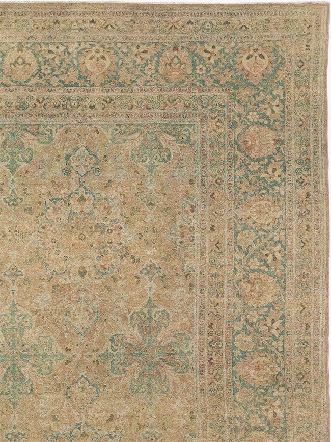 Antique Persian Mashad Room Size Carpet, No.30826 - Gss
