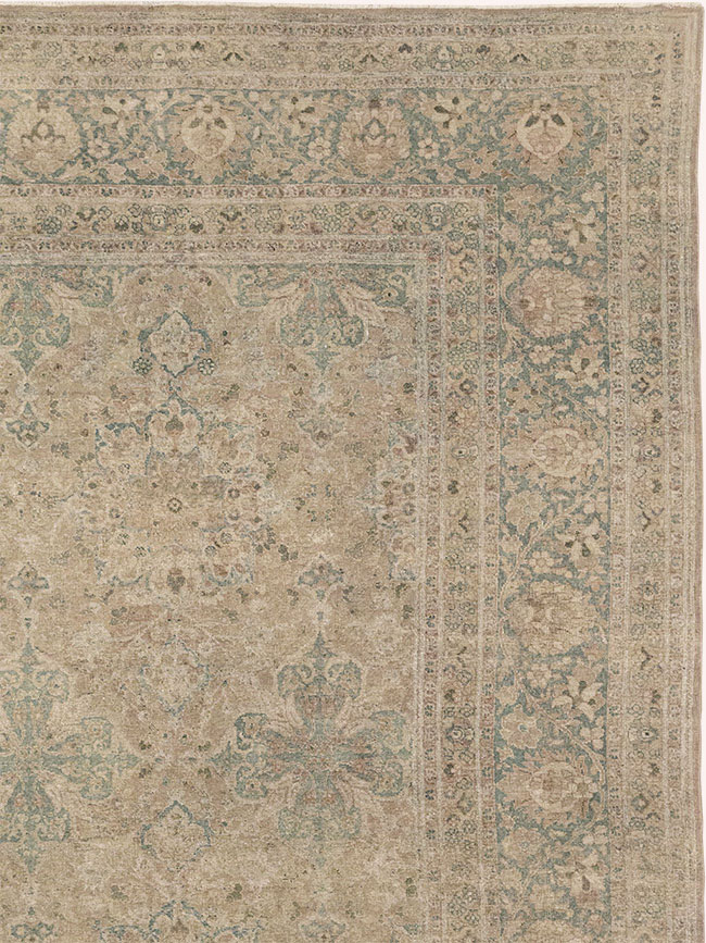 Antique Persian Mashad Room Size Carpet, No.30826 - Gss