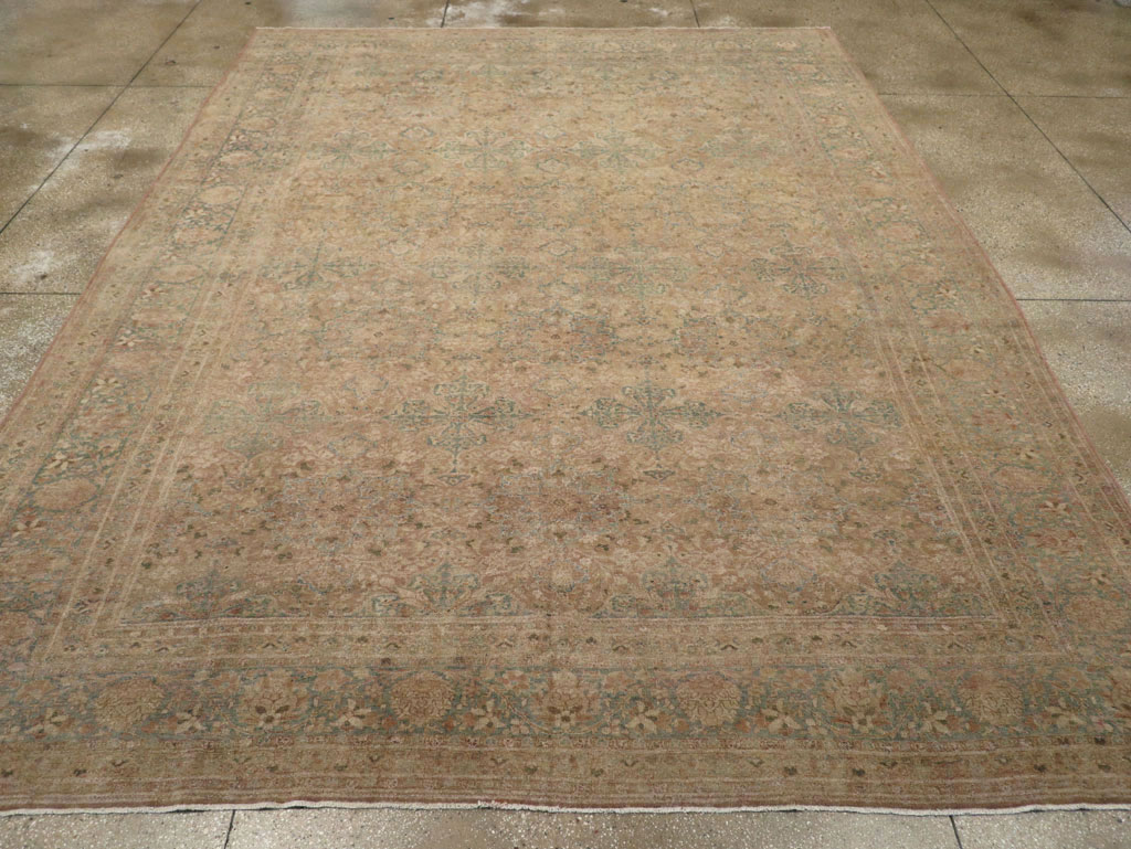 Antique Persian Mashad Room Size Carpet, No.30826 - Gss