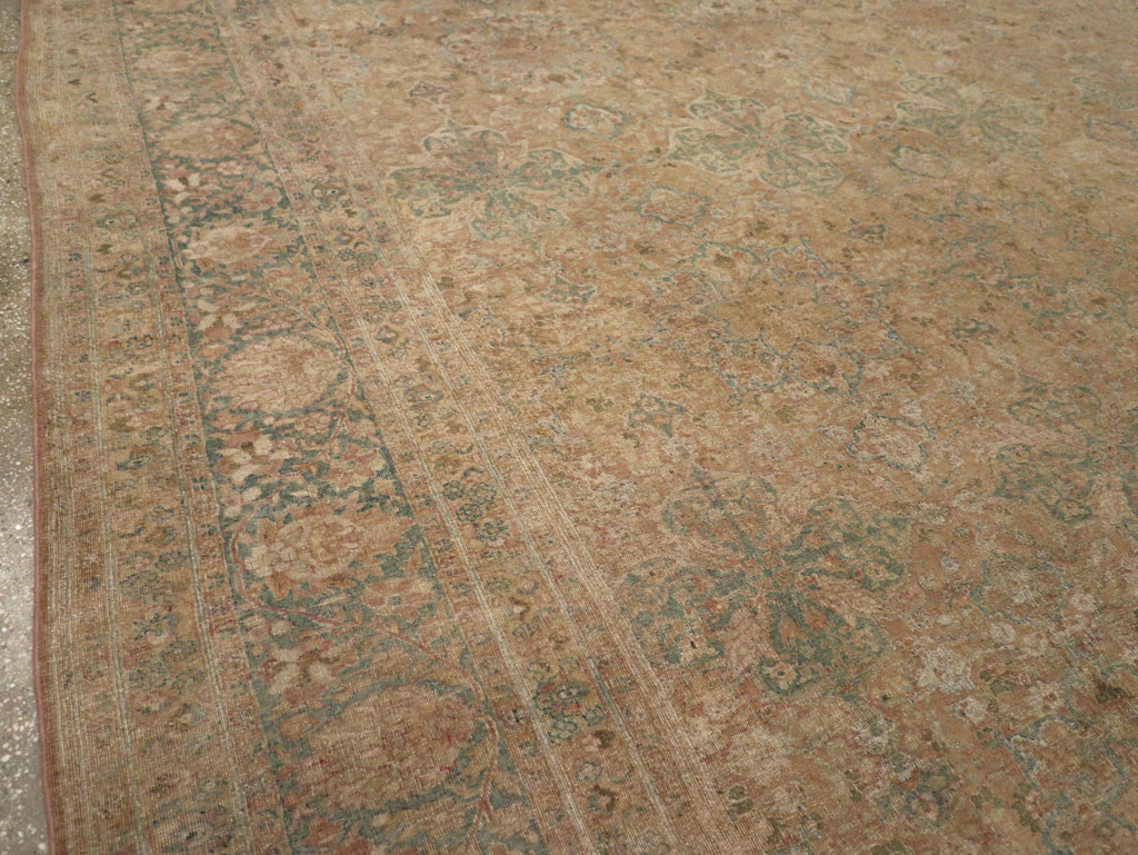 Antique Persian Mashad Room Size Carpet, No.30826 - Gss