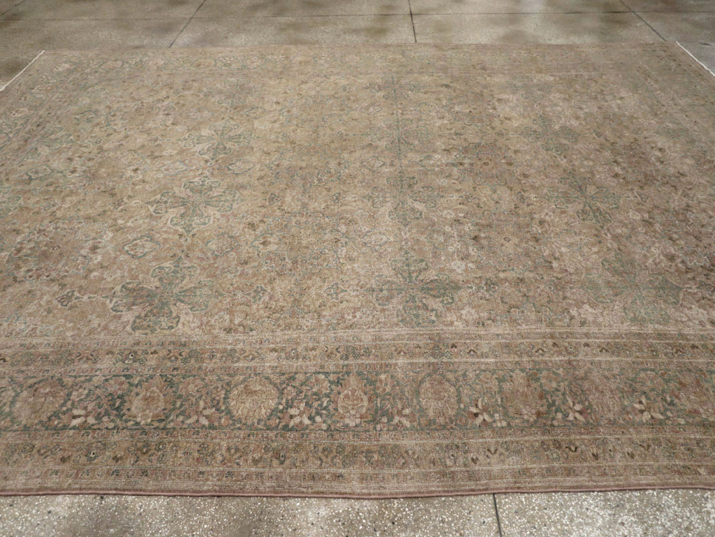 Antique Persian Mashad Room Size Carpet, No.30826 - Gss