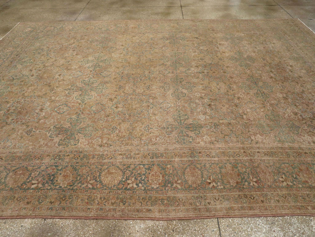 Antique Persian Mashad Room Size Carpet, No.30826 - Gss