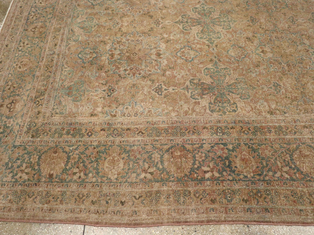 Antique Persian Mashad Room Size Carpet, No.30826 - Gss