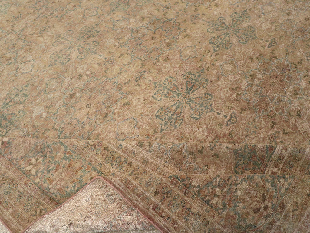 Antique Persian Mashad Room Size Carpet, No.30826 - Gss