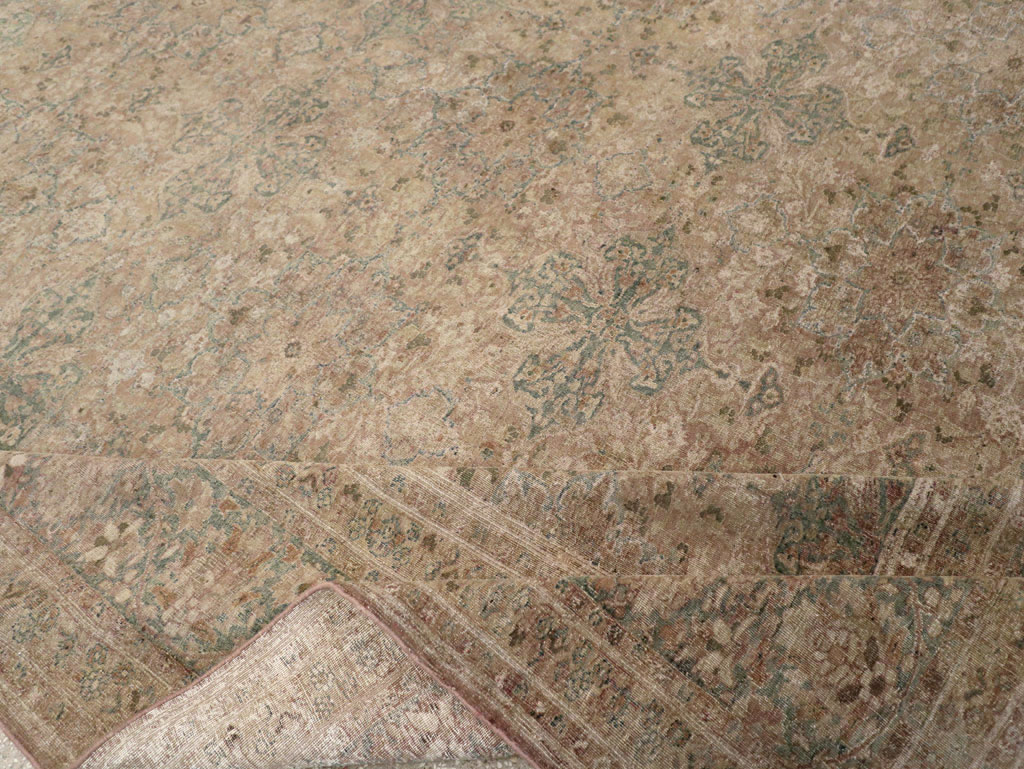 Antique Persian Mashad Room Size Carpet, No.30826 - Gss