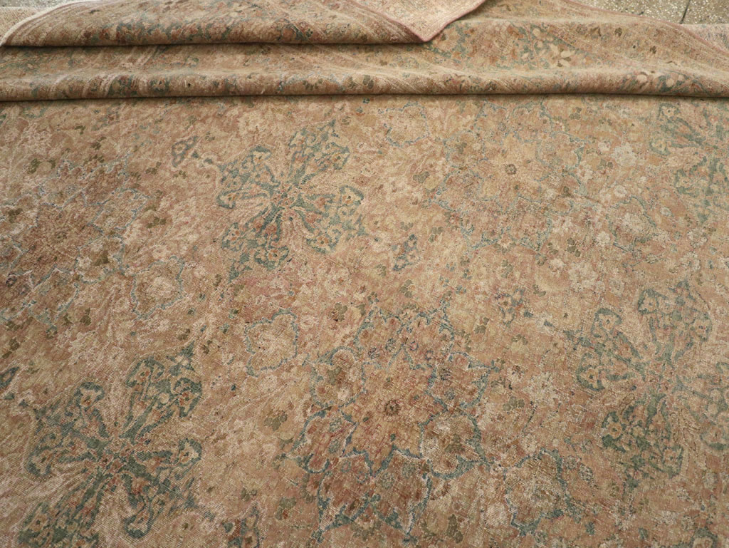 Antique Persian Mashad Room Size Carpet, No.30826 - Gss