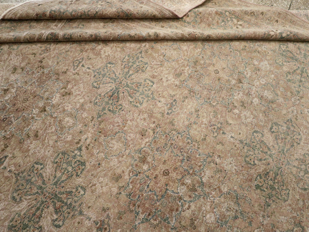 Antique Persian Mashad Room Size Carpet, No.30826 - Gss