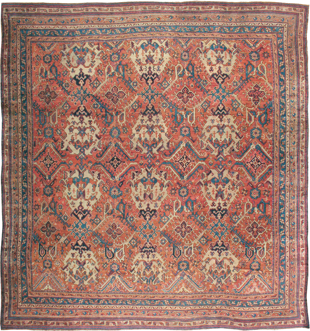 Antique Turkish Oushak Oversize Square Carpet, No.30832 - Gss