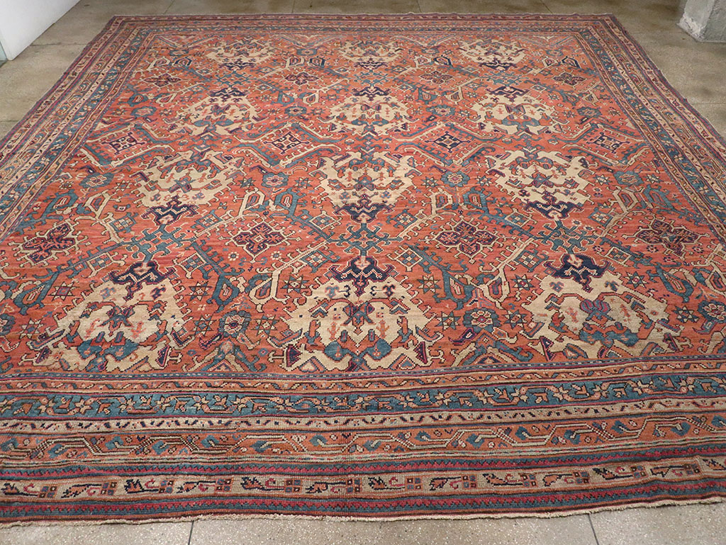 Antique Turkish Oushak Oversize Square Carpet, No.30832 - Gss