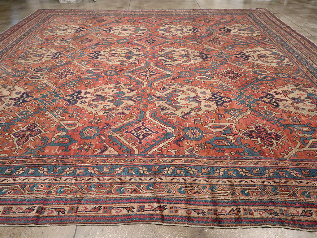 Antique Turkish Oushak Oversize Square Carpet, No.30832 - Gss