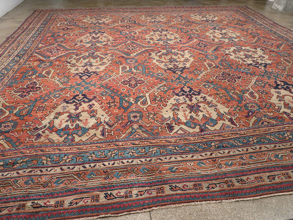 Antique Turkish Oushak Oversize Square Carpet, No.30832 - Gss