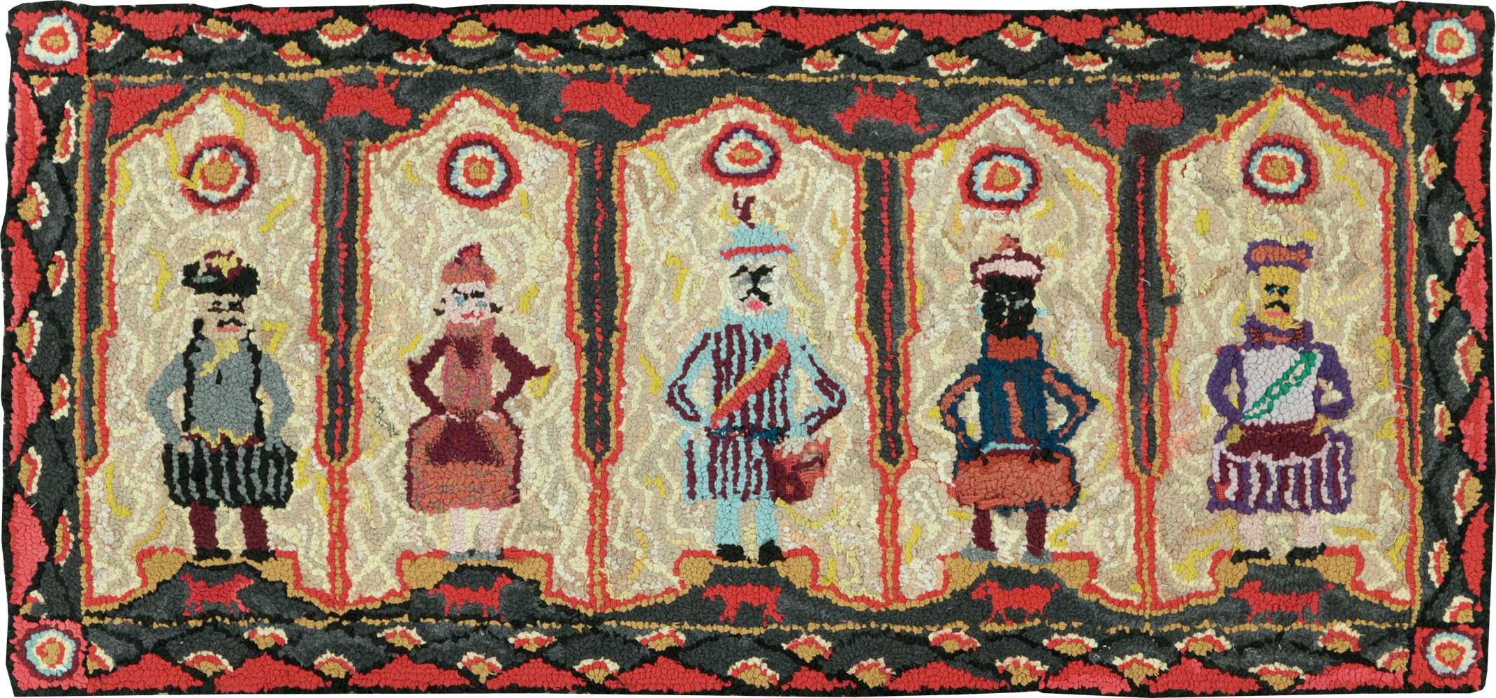 Vintage American Pictorial Hook Rug, No.30833 - Gss
