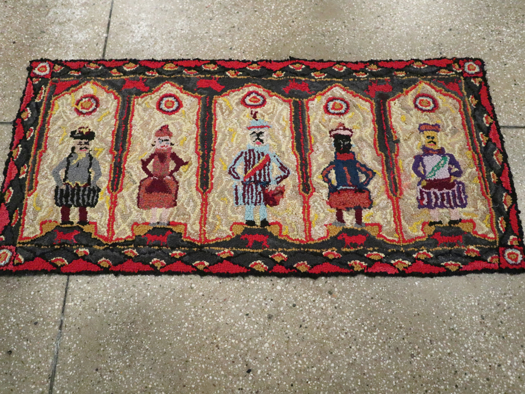 Vintage American Pictorial Hook Rug, No.30833 - Gss