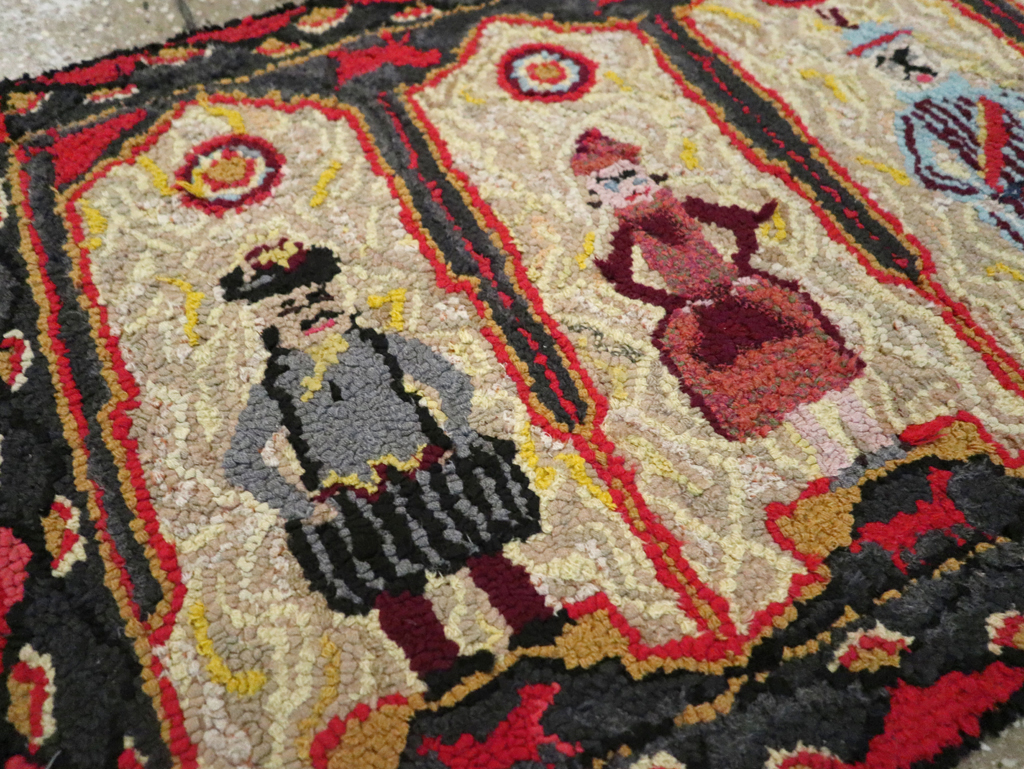 Vintage American Pictorial Hook Rug, No.30833 - Gss