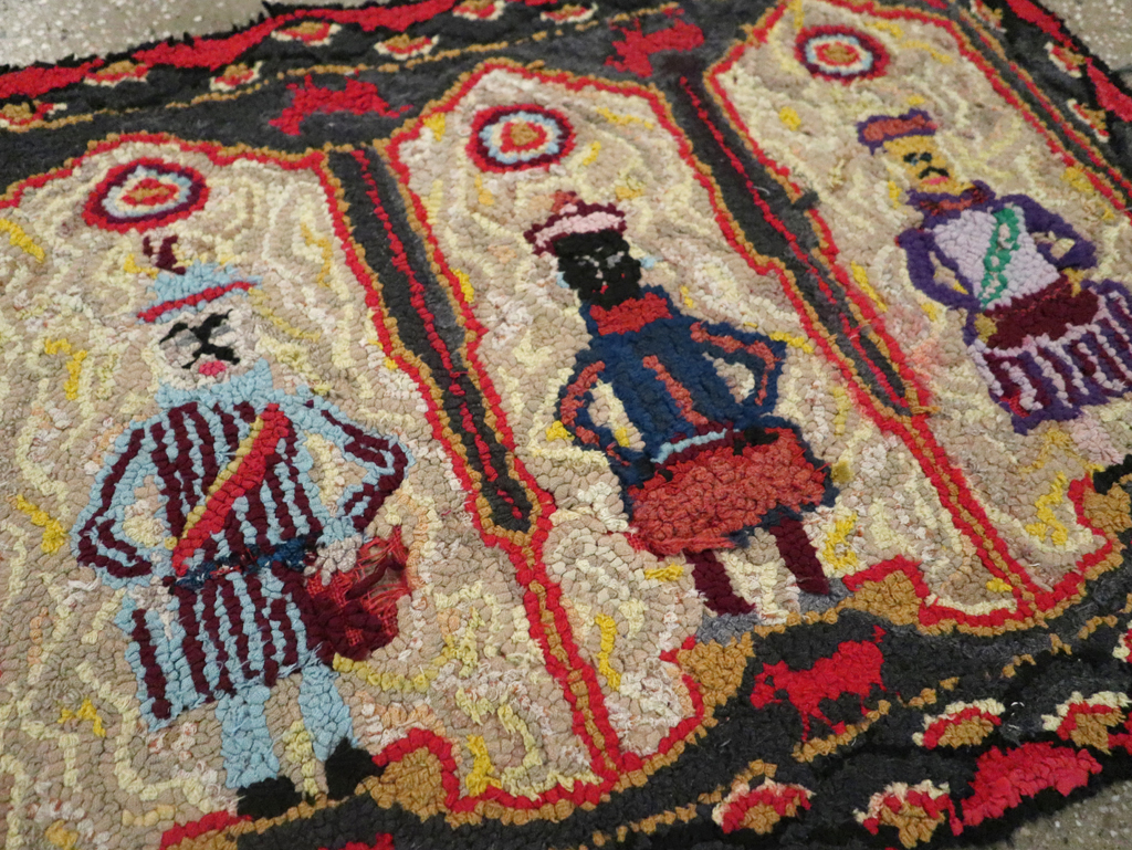 Vintage American Pictorial Hook Rug, No.30833 - Gss