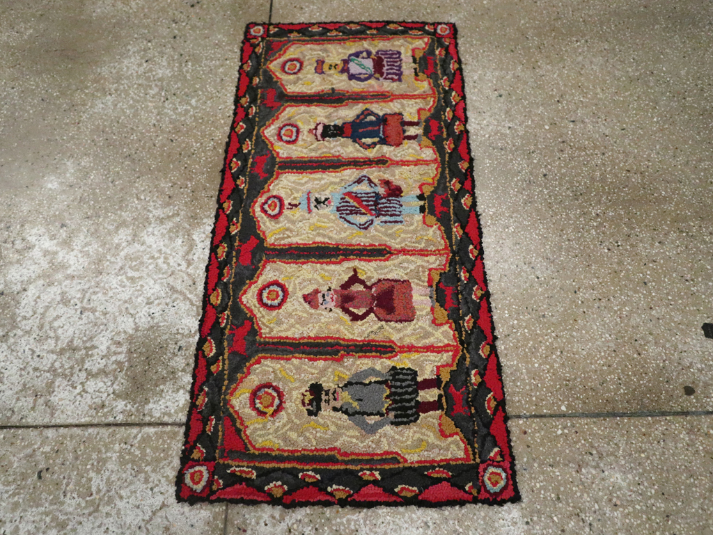 Vintage American Pictorial Hook Rug, No.30833 - Gss