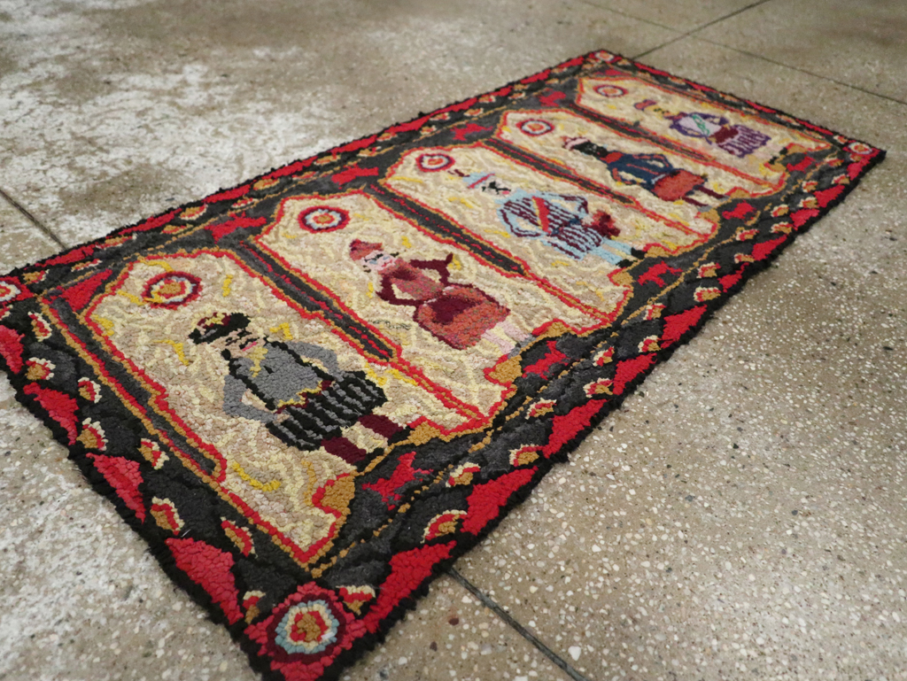 Vintage American Pictorial Hook Rug, No.30833 - Gss