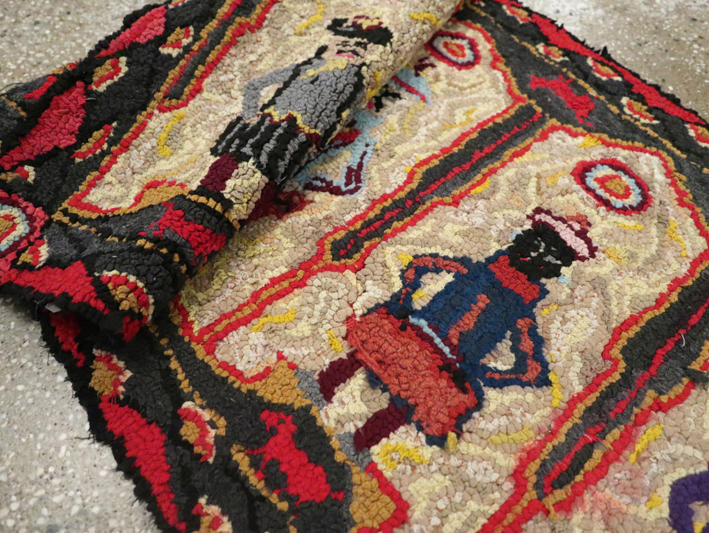 Vintage American Pictorial Hook Rug, No.30833 - Gss
