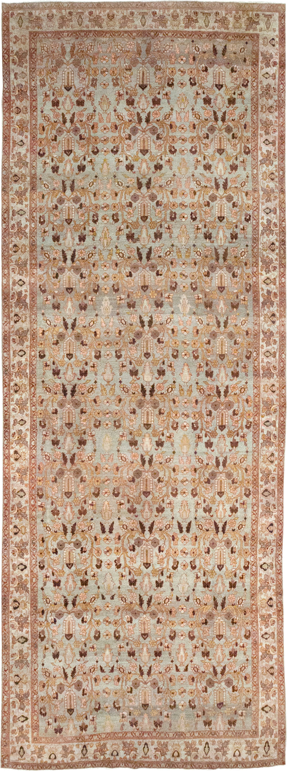 Antique Persian Bibikabad Wide Gallery Runner, No.30836 - Gss